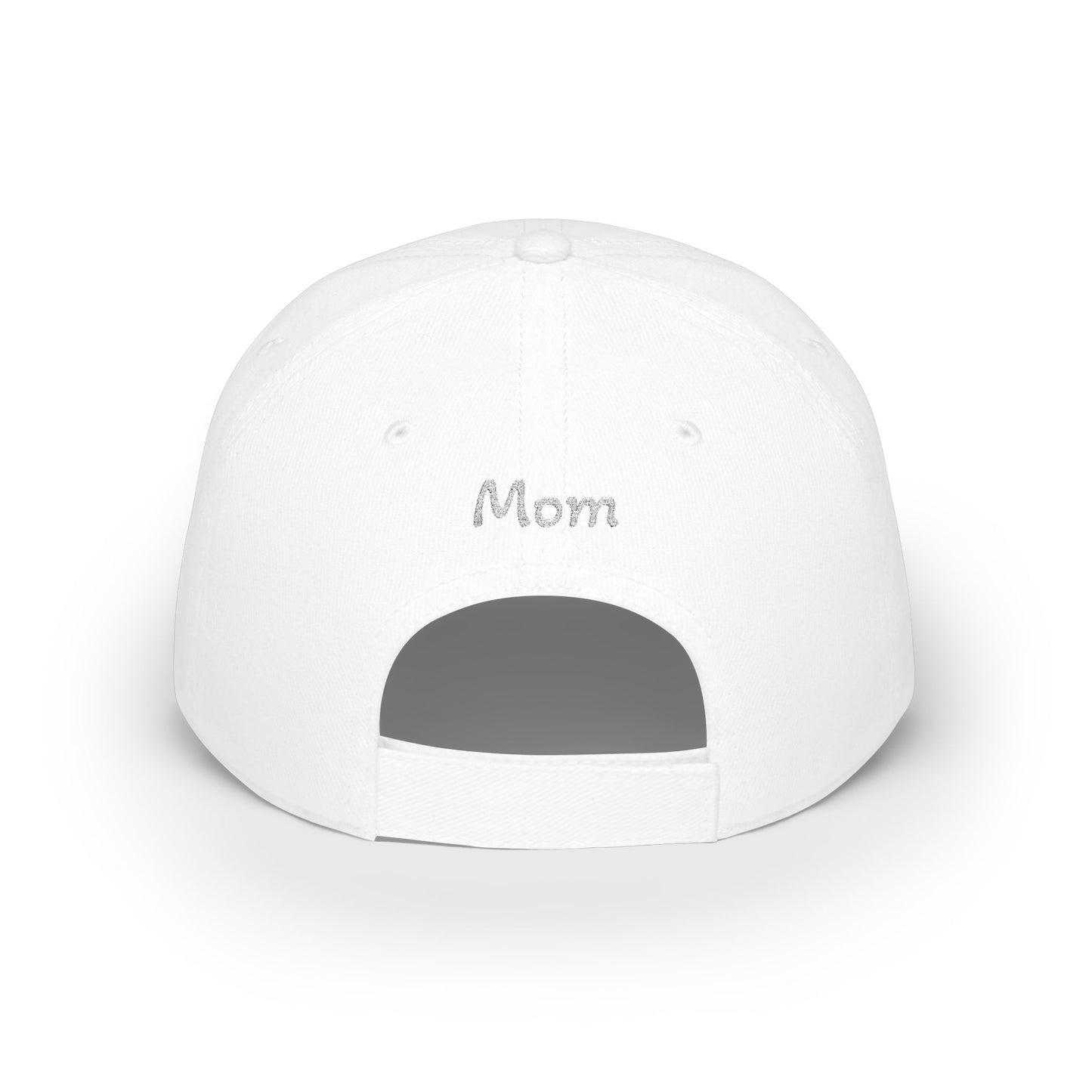 Black-Eyed Susan Mom Cap — Low Profile Baseball Hat, with Embroidered flower front and Mom text back