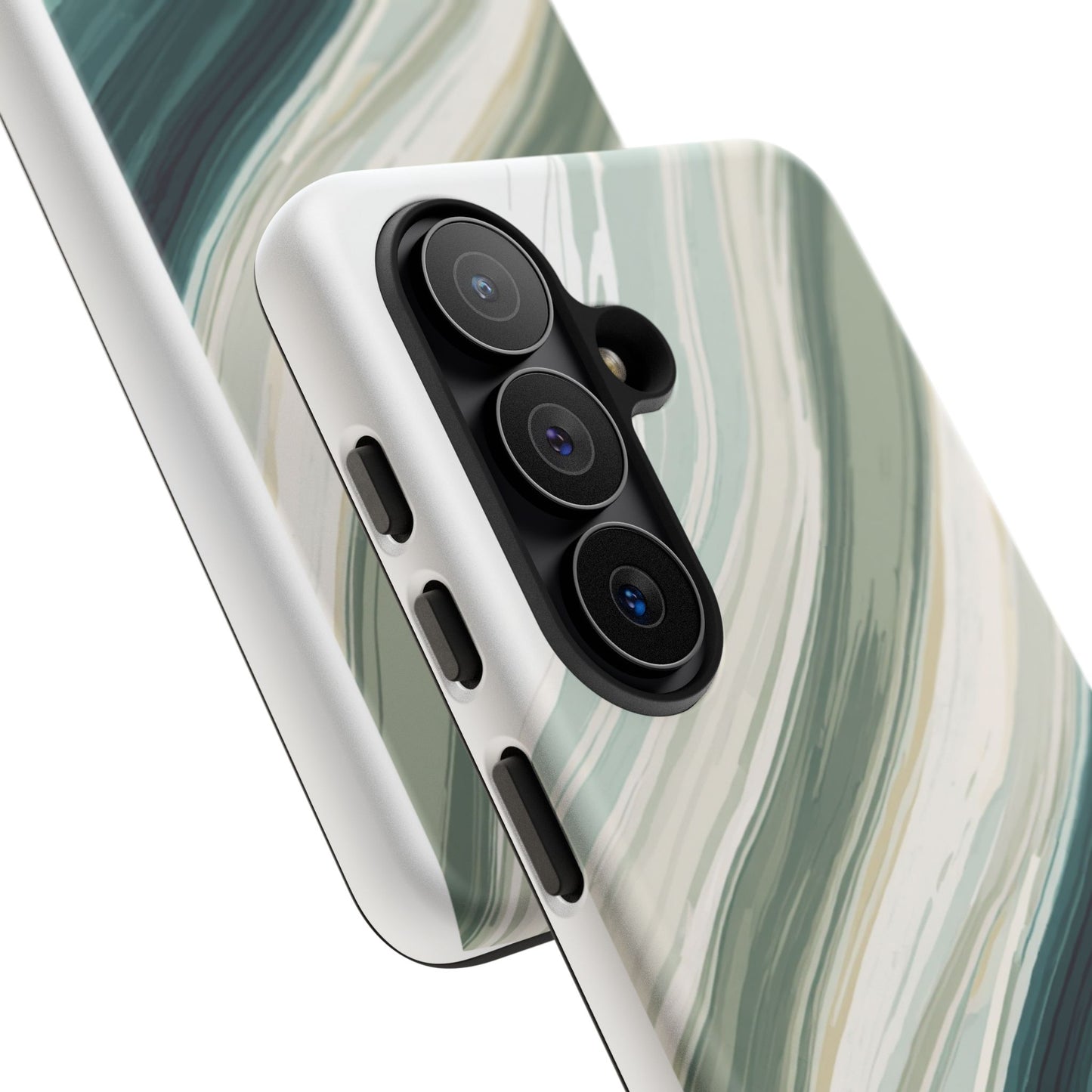 Sea Glass Drift Phone Case – Coastal Abstract Ocean Waves iPhone Case | Sage Green Minimalist Protective Cover