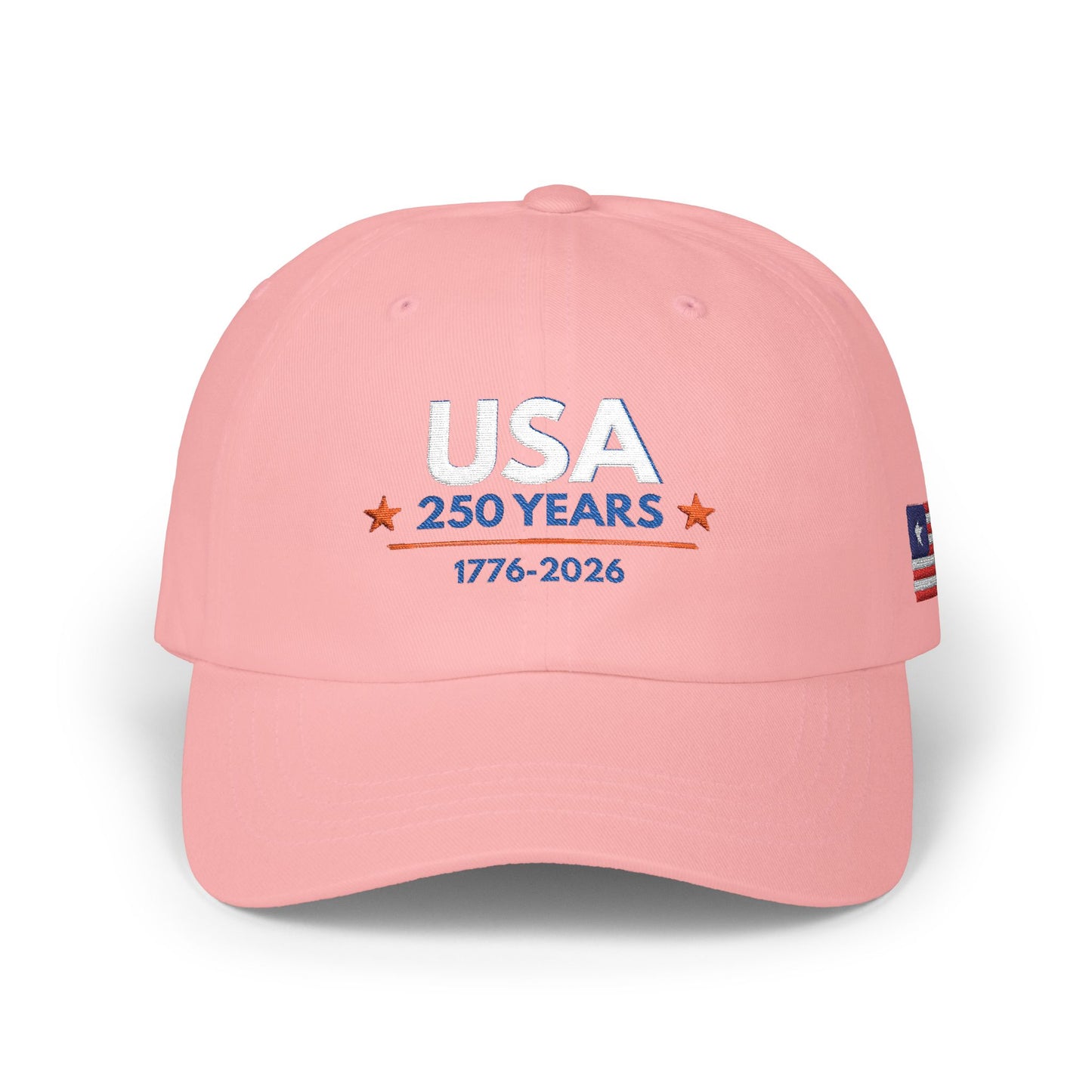 USA 250 Years Embroidered Classic Dad Cap | 1776–2026 Patriotic Anniversary Hat