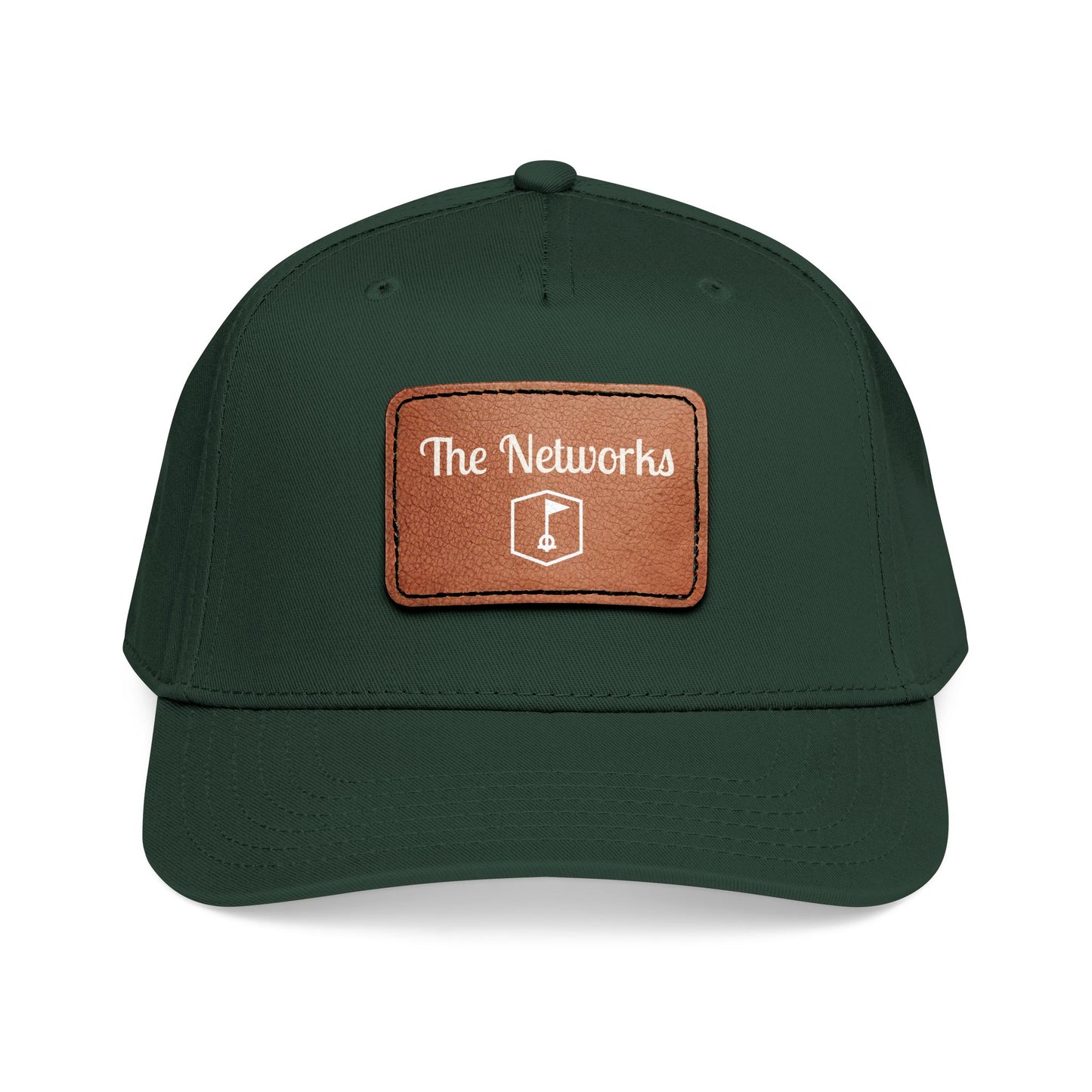 Copy of Mid Profile Baseball Cap with Leather Patch (Rectangle)