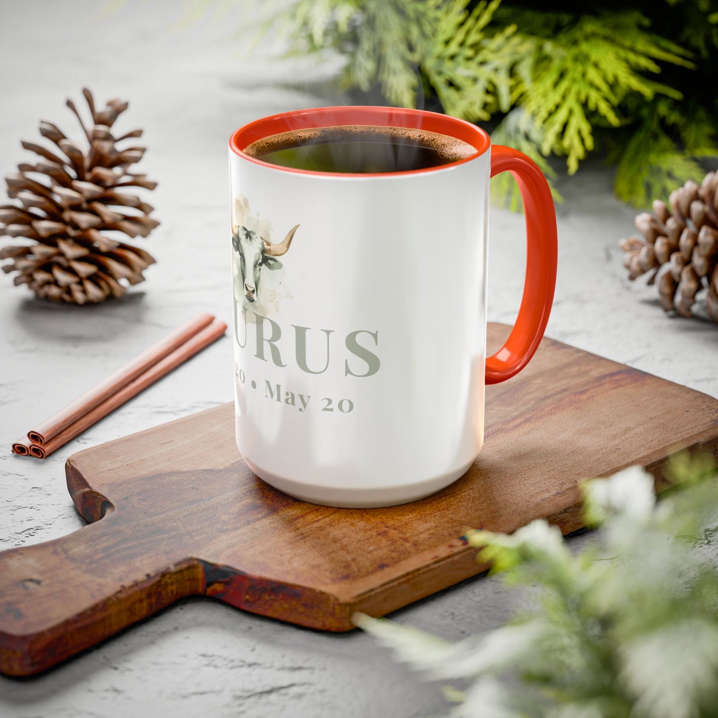 Taurus Zodiac Mug - April 20- May 20 Astrology Coffee Cup - Bull Zodiac Sign Mug - 15 oz.