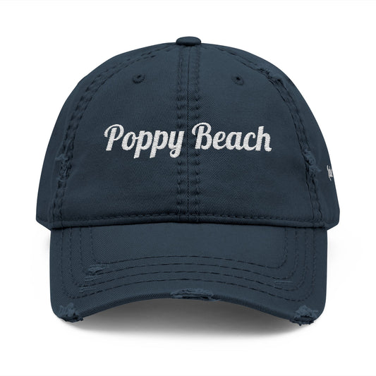 Personalized Coastal Distressed Cap/ Custom Coastal Embroidered Hat/Vintage Dad Hat