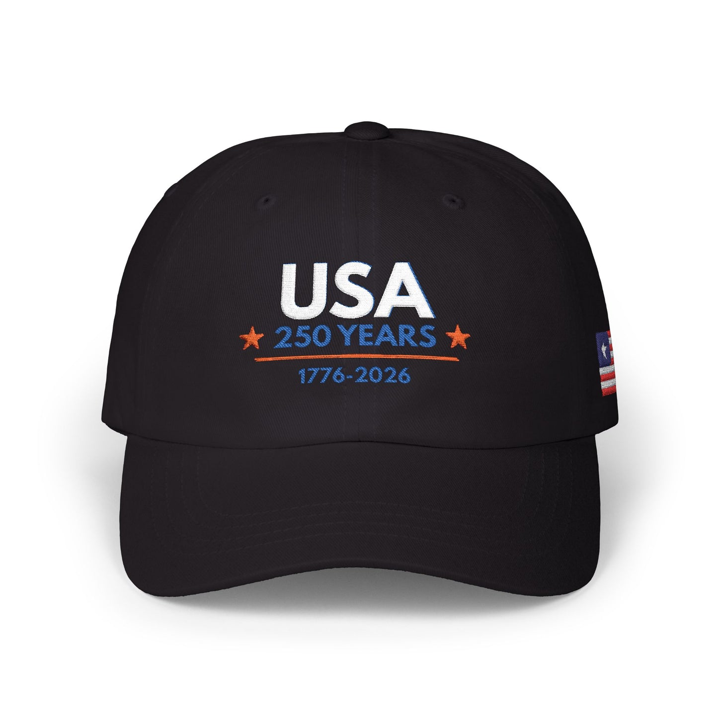 USA 250 Years Embroidered Classic Dad Cap | 1776–2026 Patriotic Anniversary Hat