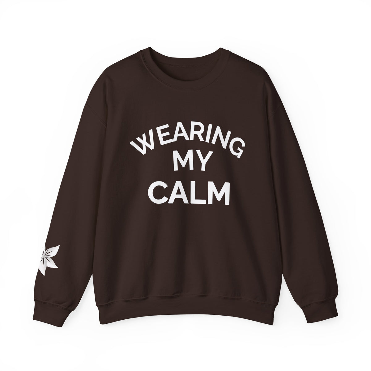 Wearing My Calm Crewneck Sweatshirt, Cozy Unisex Sweatshirt, Relaxed Fit Apparel, Gift for Mindfulness Lovers, Everyday Comfort Wear, [...]