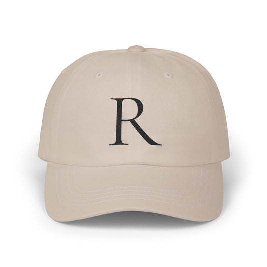 Wear My Story Embroidered Initial Hat - Letter R on the Classic Dad Cap