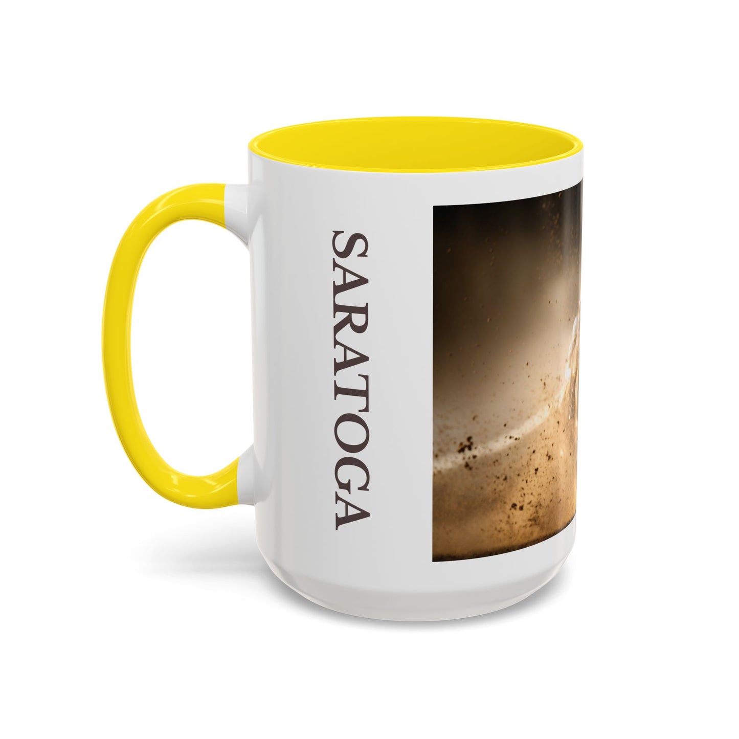 Horse-Inspired Saratoga Coffee Mug, Equestrian Town-Inspired Accent Coffee Mug, 15oz