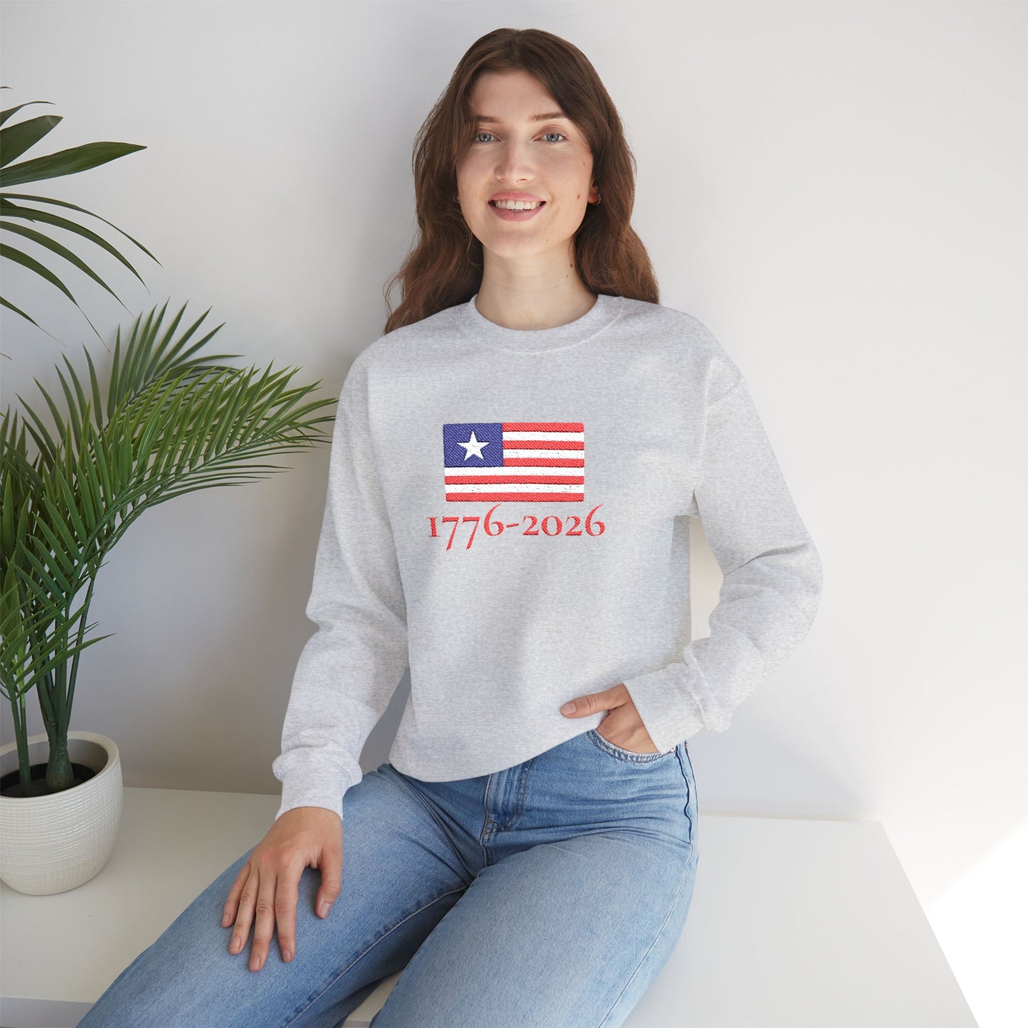 USA  1776–2026 Patriotic Crewneck Sweatshirt