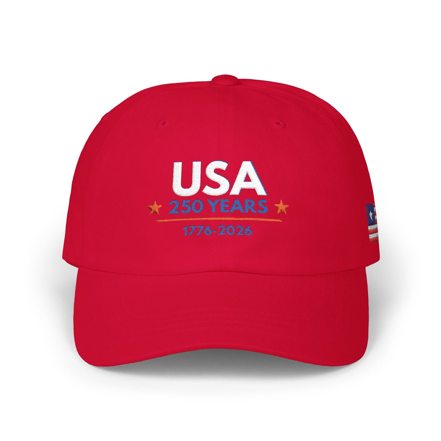 USA 250 Years Embroidered Classic Dad Cap | 1776–2026 Patriotic Anniversary Hat