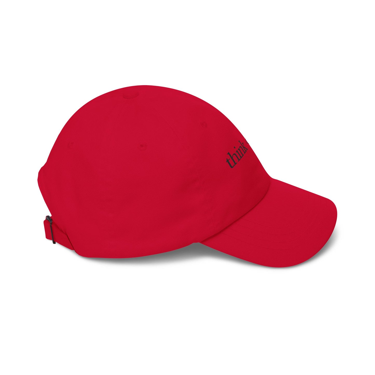 Think < Do > Minimalist Embroidered Dad Cap | Espresso Brown Thread