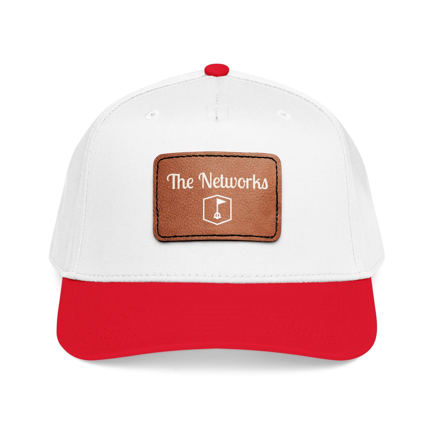 Copy of Mid Profile Baseball Cap with Leather Patch (Rectangle)