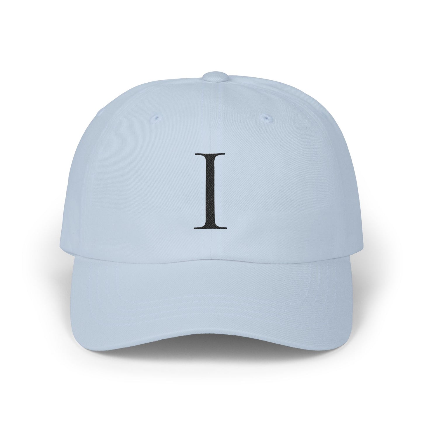 Wear My Story Embroidered Initial Hat - Letter I on the Classic Dad Cap