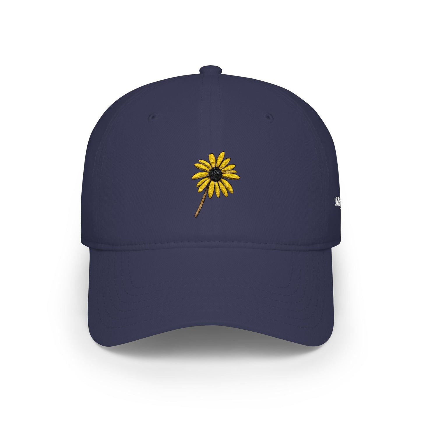 Black-Eyed Susan Mom Cap — Low Profile Baseball Hat with Embroidered flower