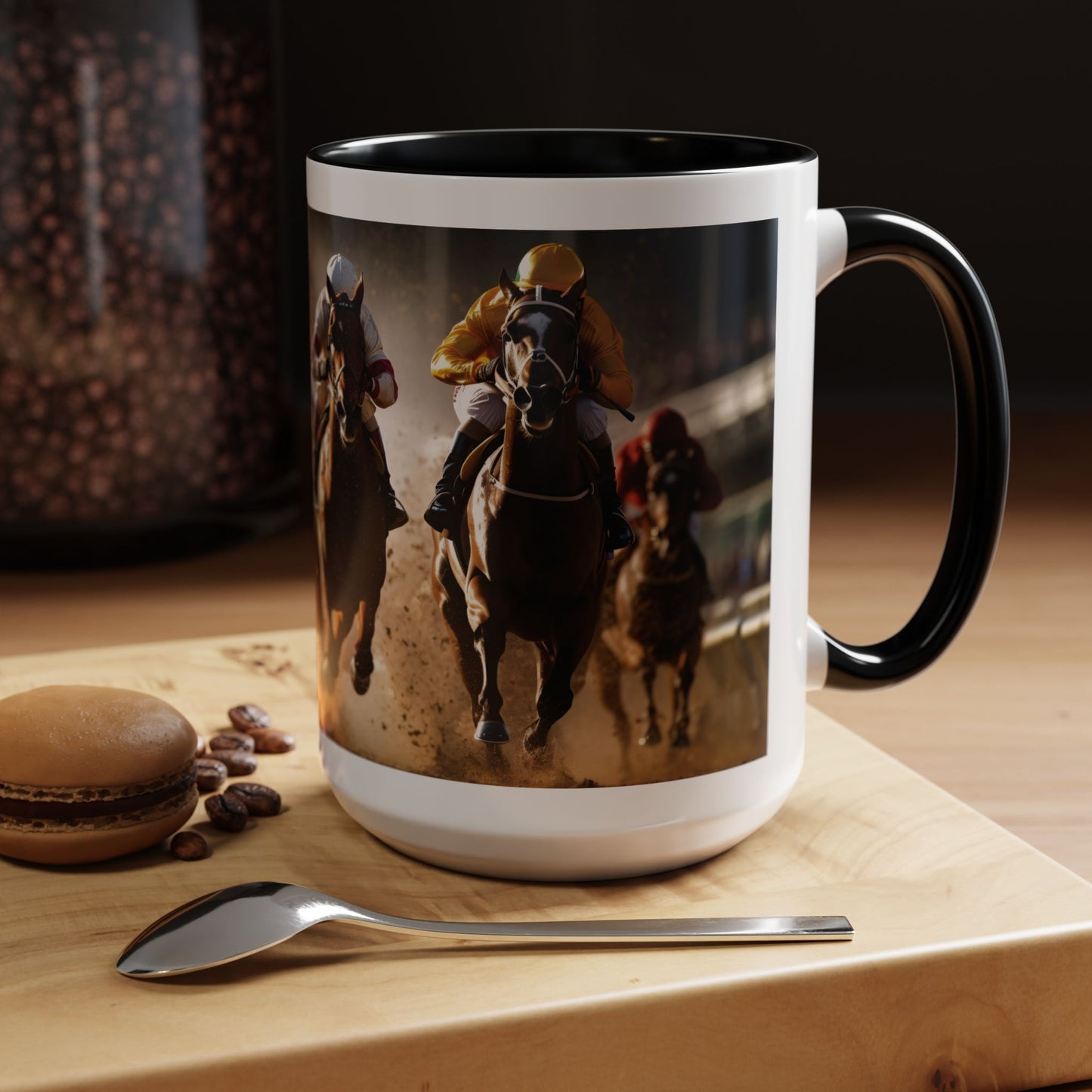 Horse-Inspired Saratoga Coffee Mug, Equestrian Town-Inspired Accent Coffee Mug, 15oz