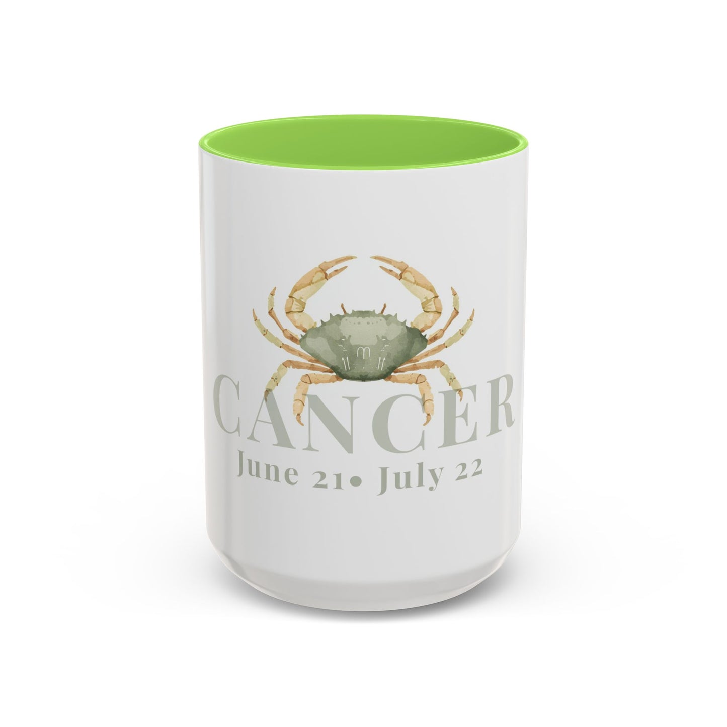 Cancer Zodiac Mug - June 21- July 22 Astrology Coffee Cup - Crab Zodiac Sign Mug - 15 oz.