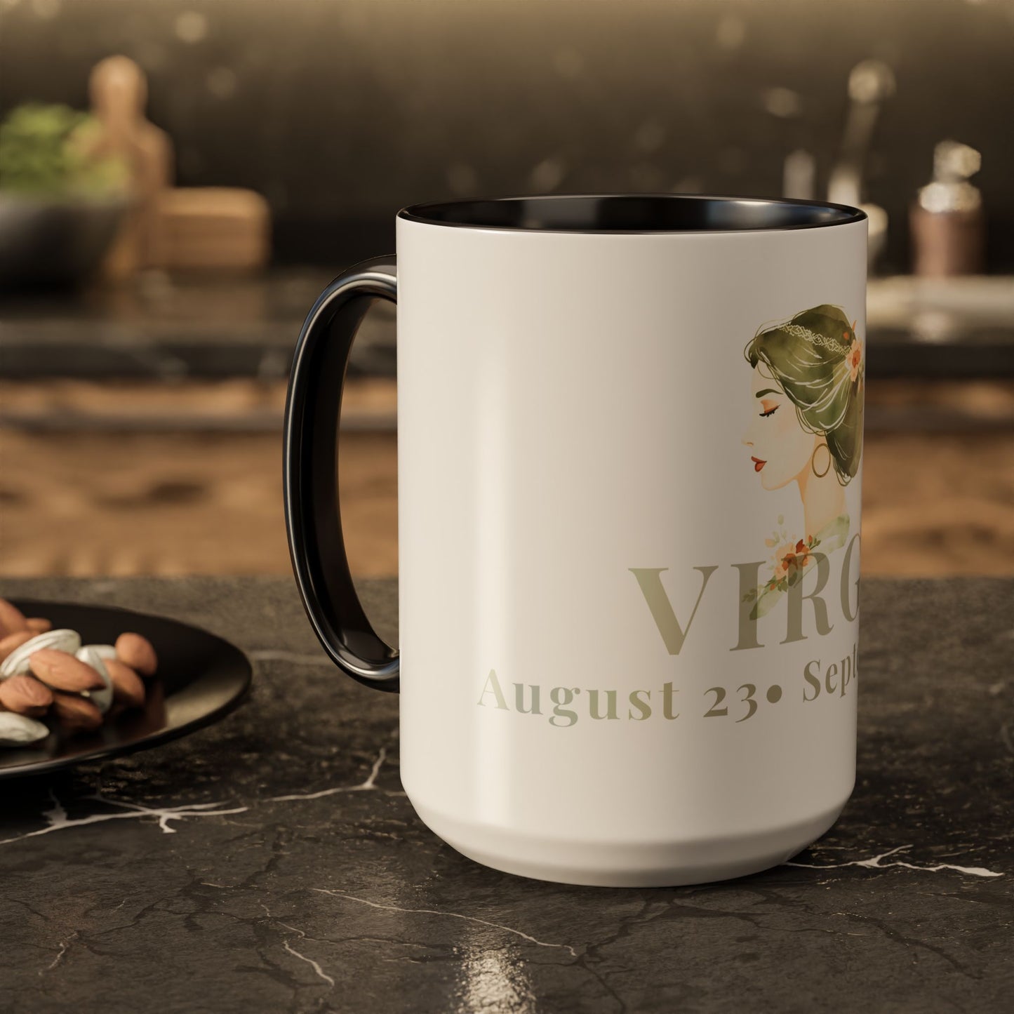 Virgo Zodiac Mug - August 23-September 22 Astrology Coffee Cup - Virgo Maiden Zodiac Sign Mug - 15 oz.