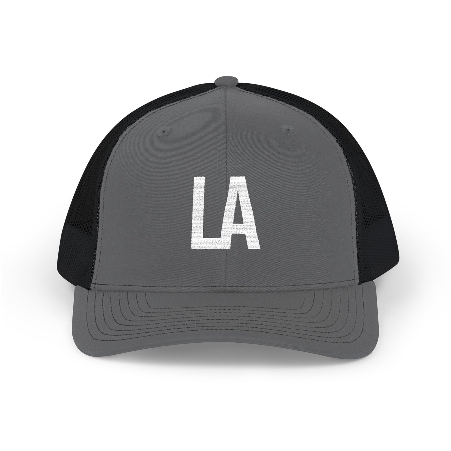 Los Angeles LA Embroidered Monogram Snapback Trucker Cap - Heritage Places Collection