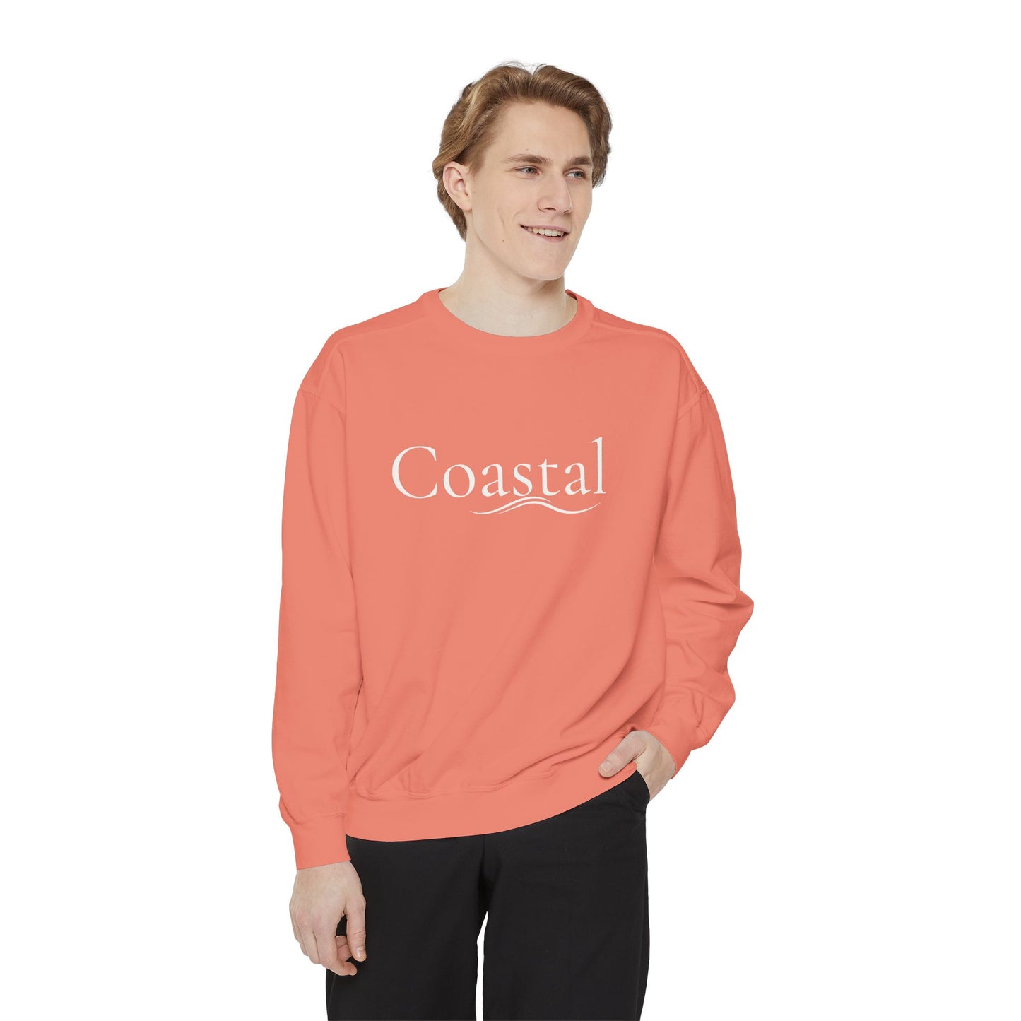 Beach Graphic Sweatshirt — Retro Wave Script Pullover