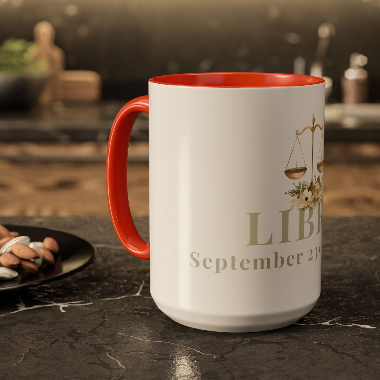 Libra Zodiac Mug - September 23 - October 22 Astrology Coffee Cup - Scales Zodiac Sign Mug - 15 oz.