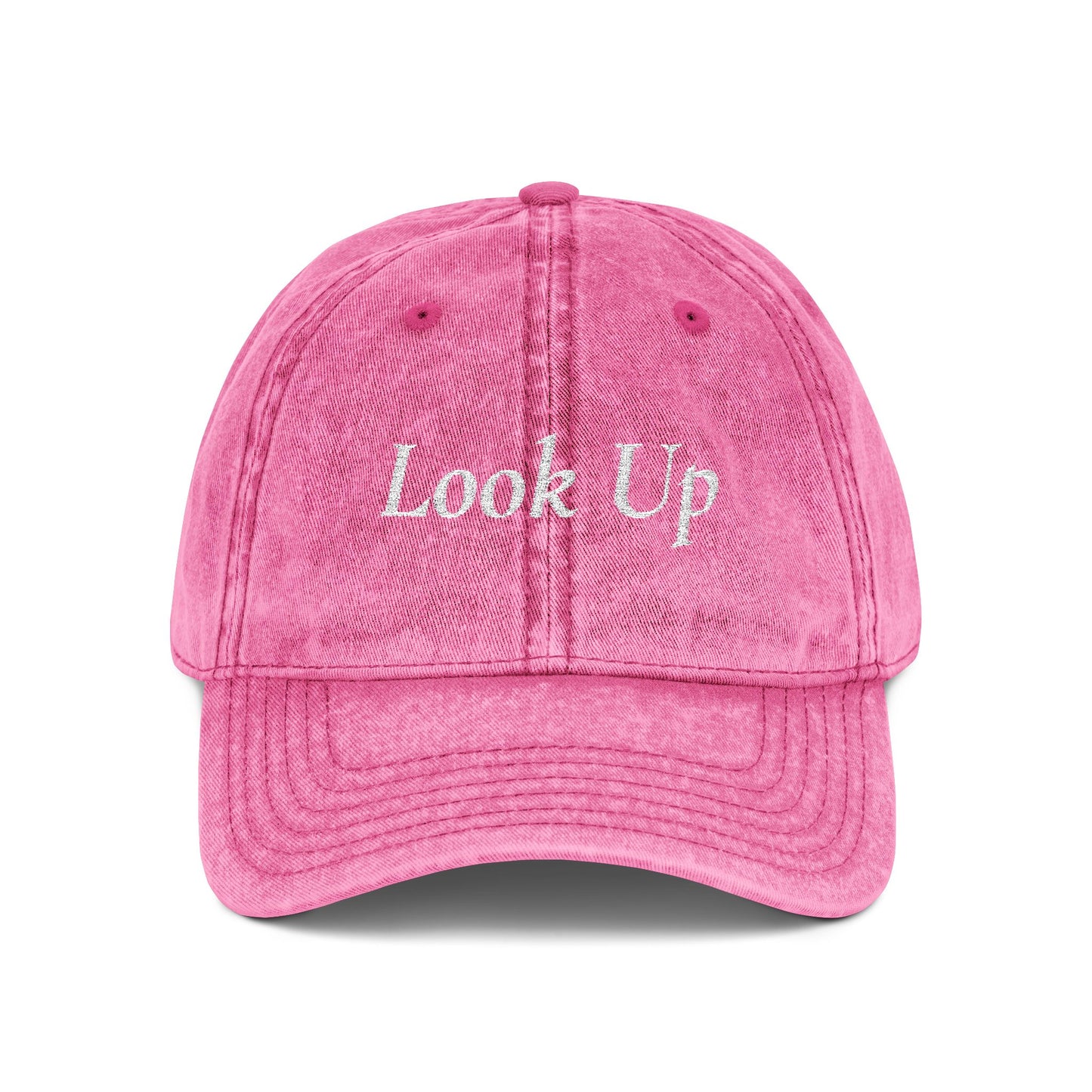 Look Up Embroidered Vintage Cap