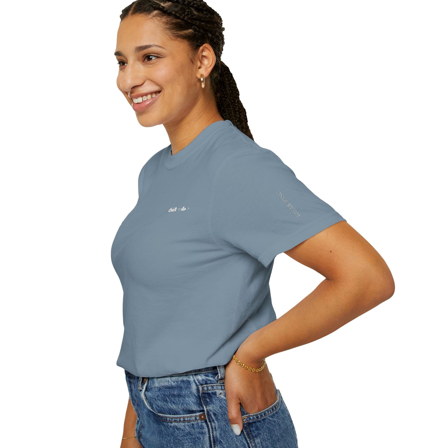 Think < Do > Embroidered Unisex T-Shirt | Minimalist Everyday Tee | Ivory Thread