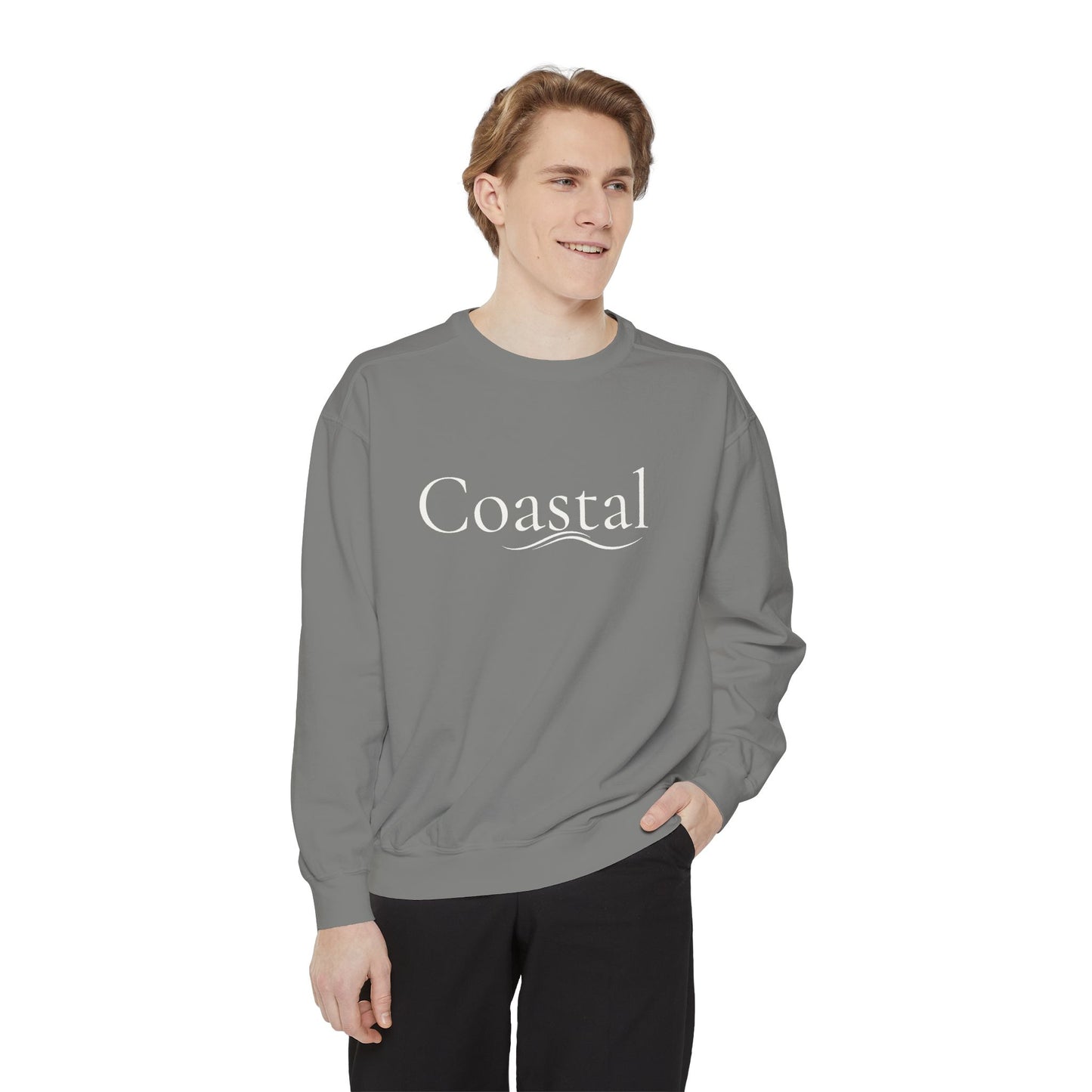 Beach Graphic Sweatshirt — Retro Wave Script Pullover