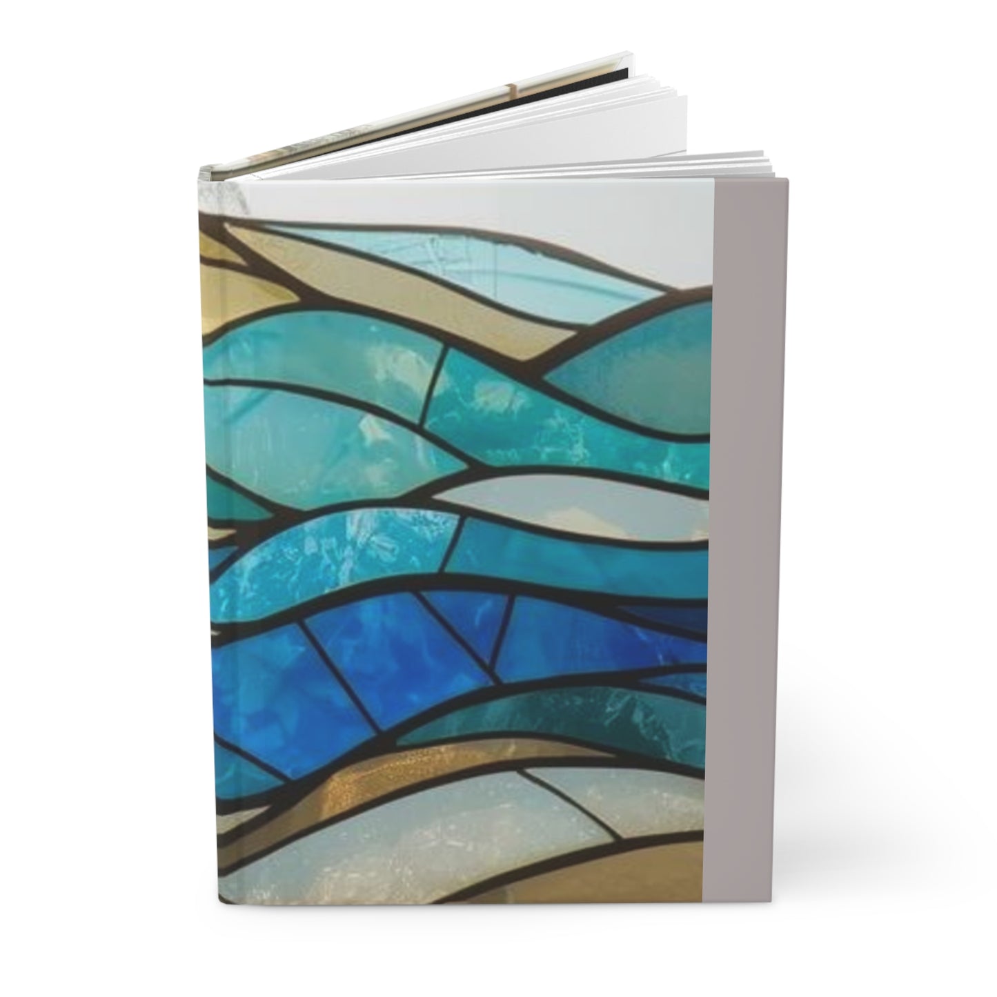 Sea Glass Waves Hardcover Journal