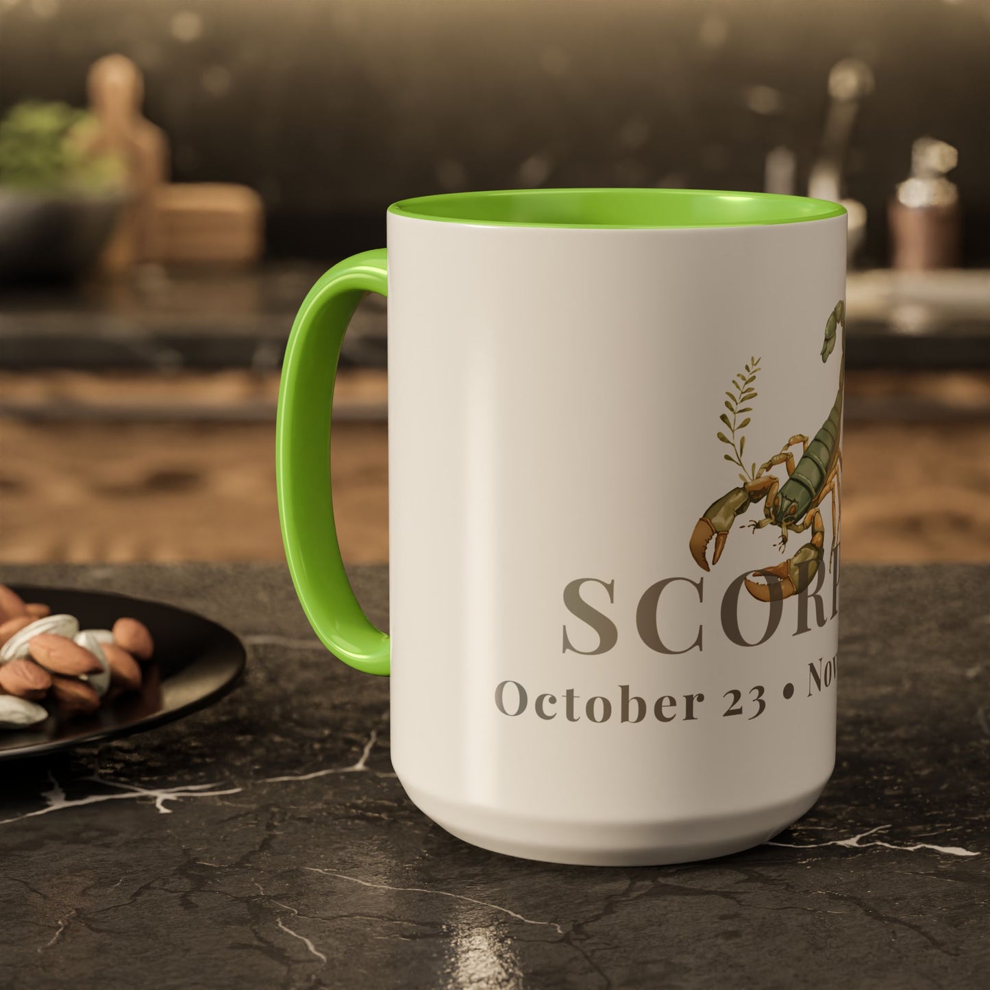 Scorpio Zodiac Mug - October 23 - November 21 Astrology Coffee Cup - Scorpion Zodiac Sign Mug - 15 oz.