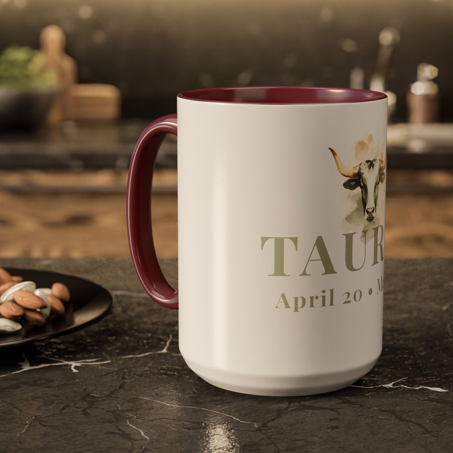 Taurus Zodiac Mug - April 20- May 20 Astrology Coffee Cup - Bull Zodiac Sign Mug - 15 oz.
