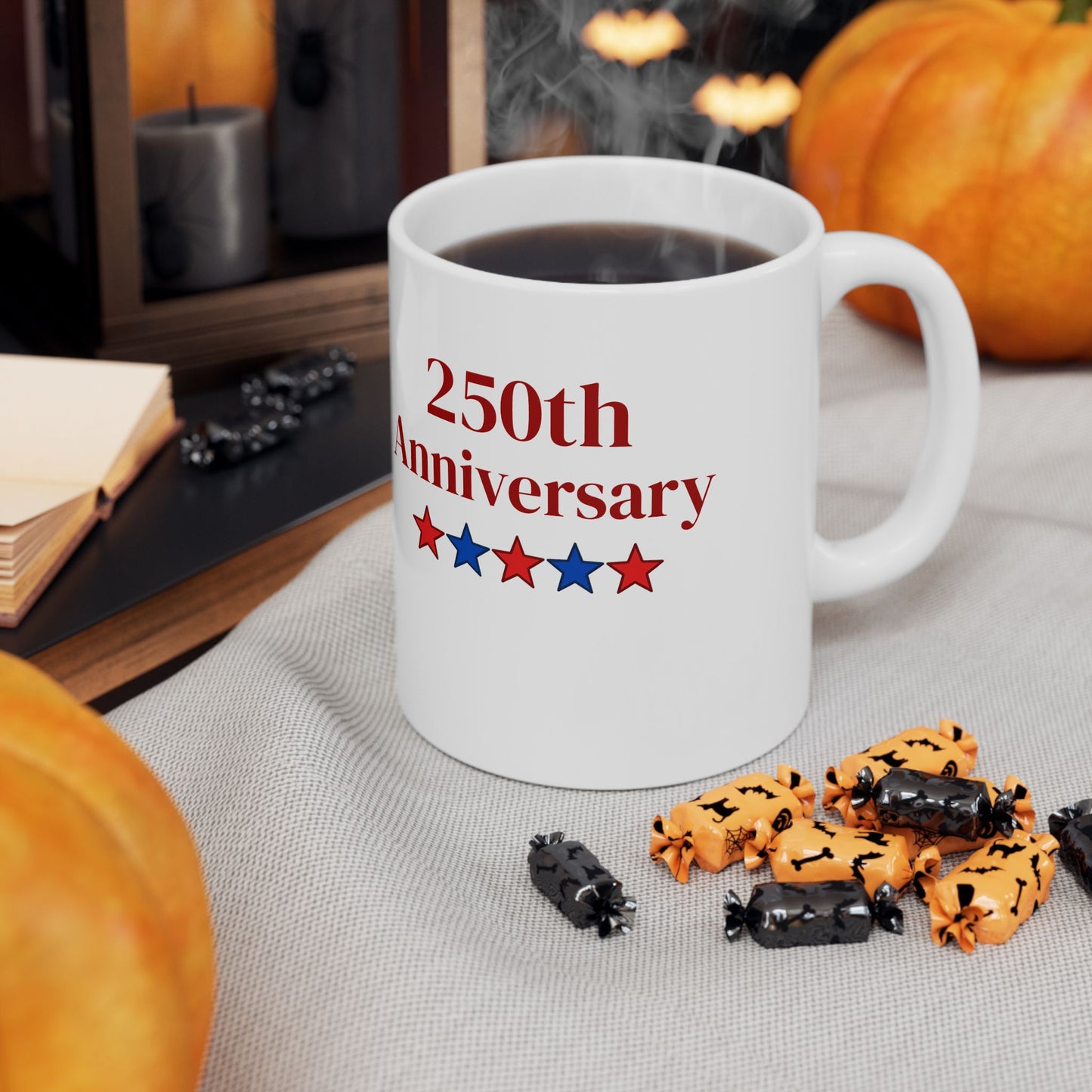 250th Anniversary USA Flag Ceramic Mug - Patriotic 1776–2026 Commemorative Coffee Cup (11oz/15oz)