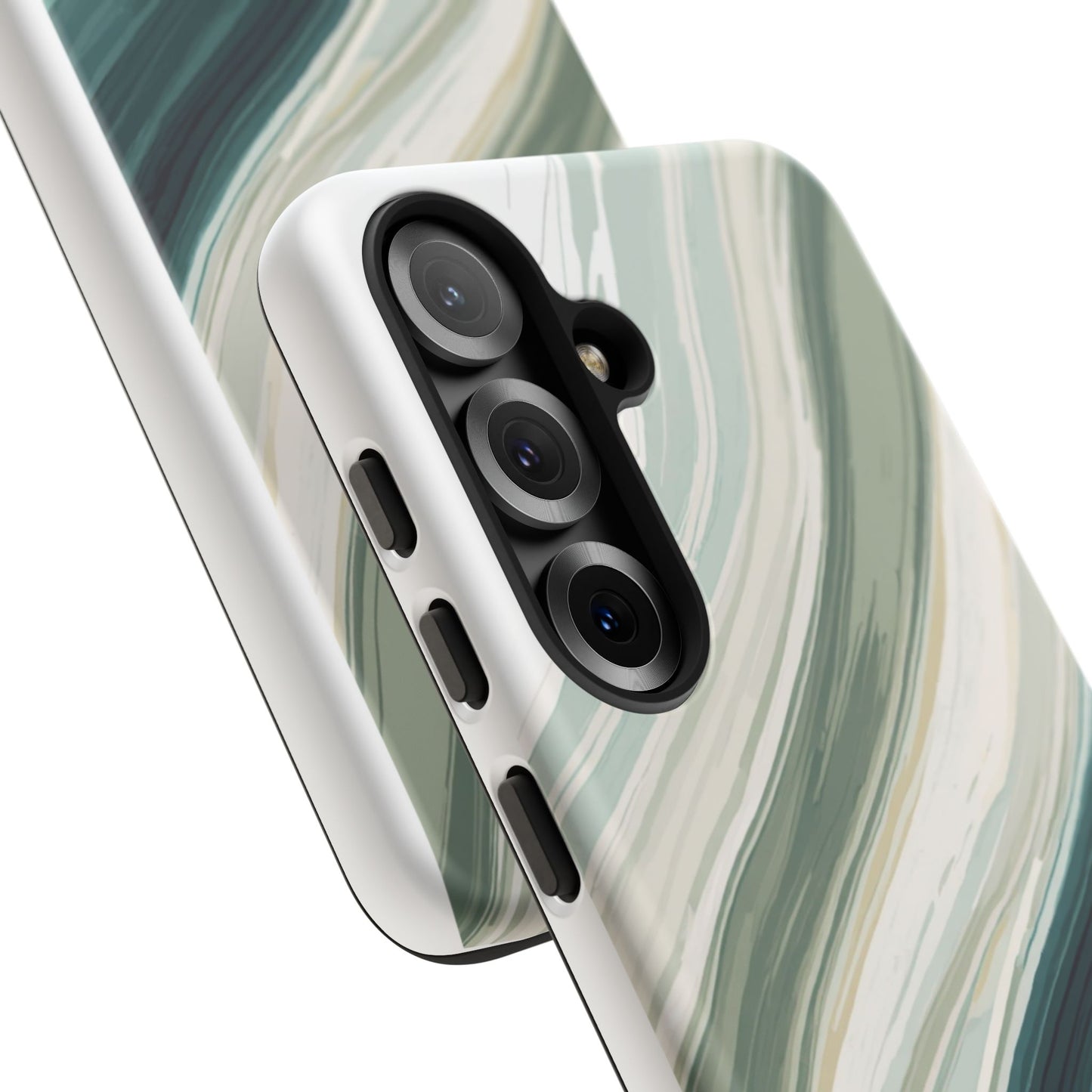Sea Glass Drift Phone Case – Coastal Abstract Ocean Waves iPhone Case | Sage Green Minimalist Protective Cover