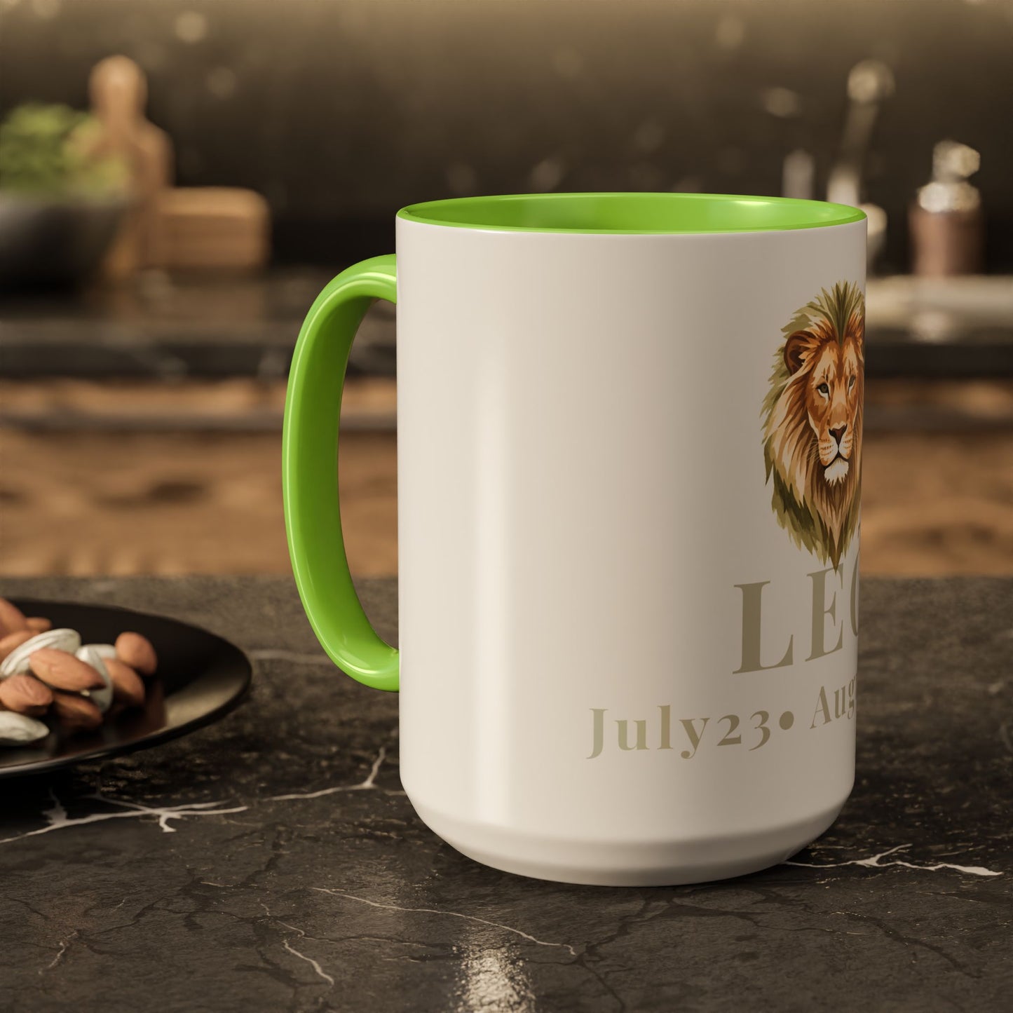 Leo Zodiac Mug - July 23 - August 22 Astrology Coffee Cup - Lion Zodiac Sign Mug - 15 oz.