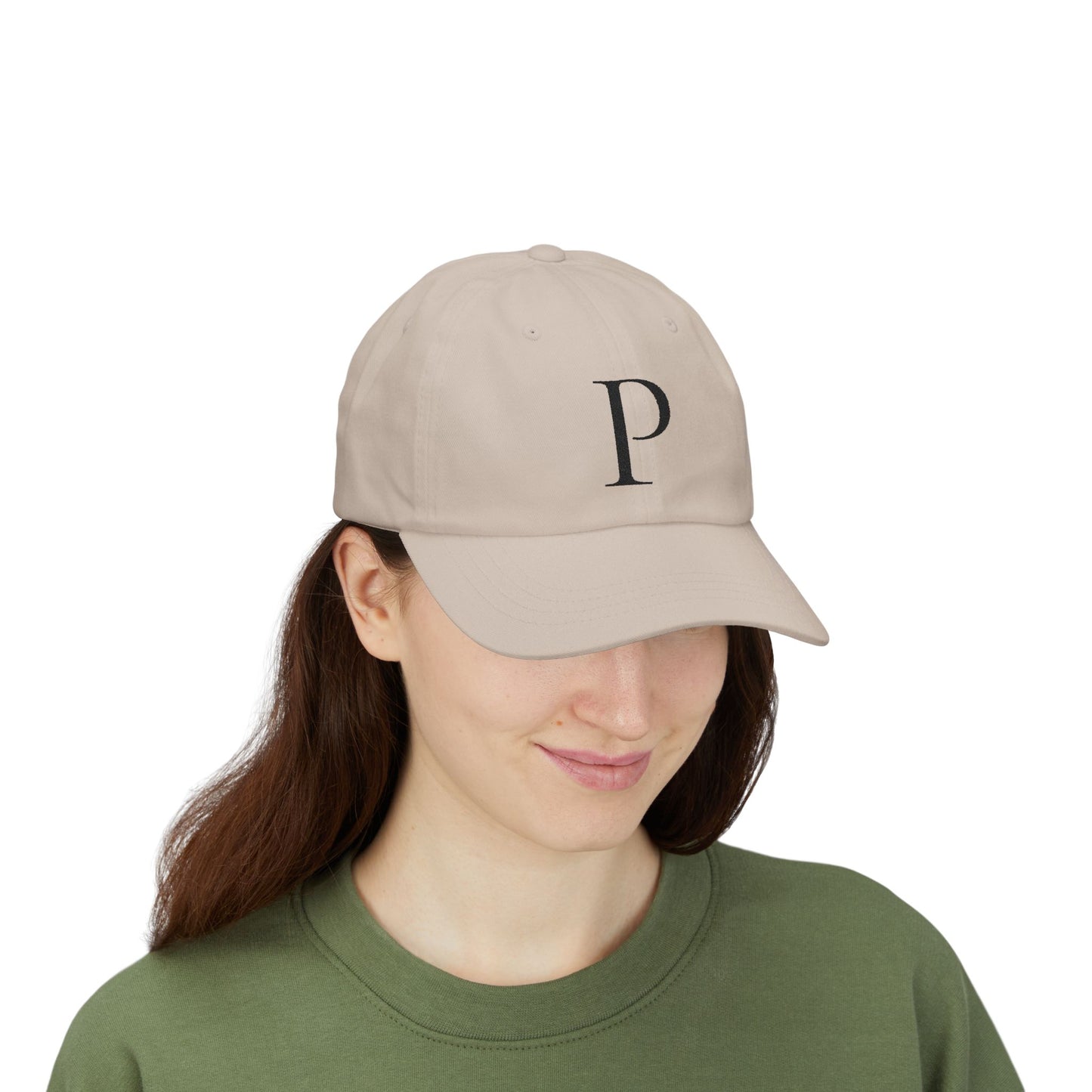 Wear My Story Embroidered Initial Hat - Letter P on the Classic Dad Cap