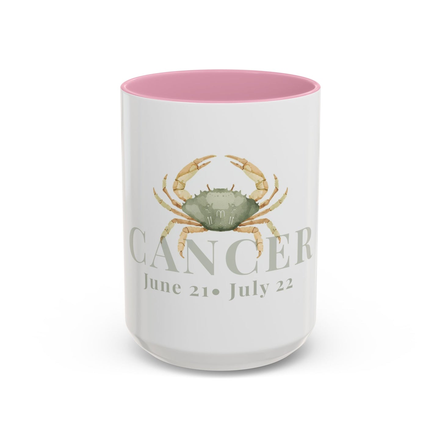 Cancer Zodiac Mug - June 21- July 22 Astrology Coffee Cup - Crab Zodiac Sign Mug - 15 oz.