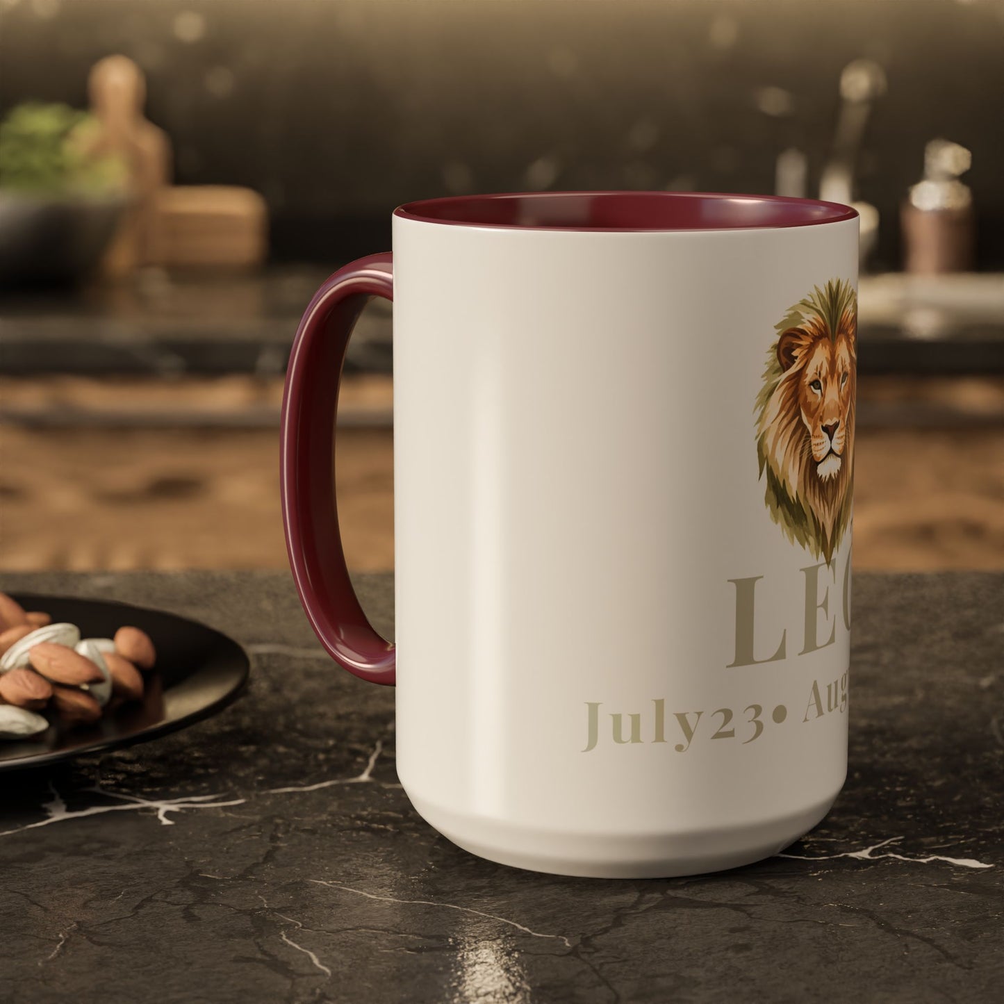 Leo Zodiac Mug - July 23 - August 22 Astrology Coffee Cup - Lion Zodiac Sign Mug - 15 oz.