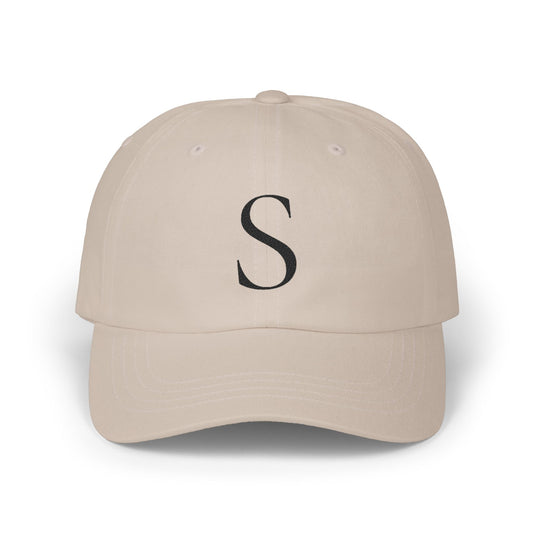 Wear My Story Embroidered Initial Hat - Letter S on the Classic Dad Cap