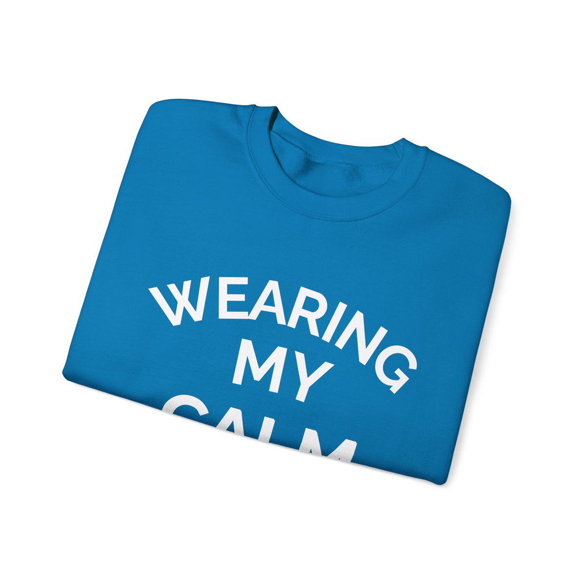 Wearing My Calm Crewneck Sweatshirt, Cozy Unisex Sweatshirt, Relaxed Fit Apparel, Gift for Mindfulness Lovers, Everyday Comfort Wear, [...]