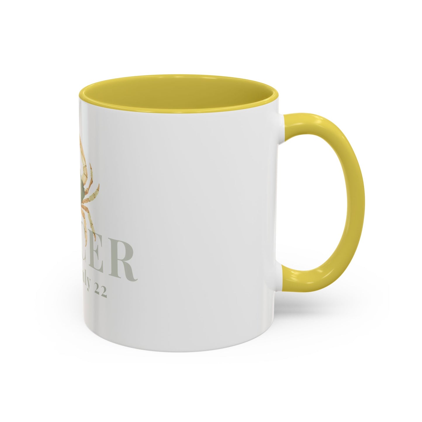 Cancer Zodiac Mug - June 21- July 22 Astrology Coffee Cup - Crab Zodiac Sign Mug - 15 oz.