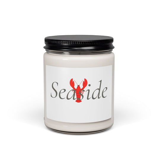 Seaside Lobster Soy Candle — 9oz Scented Jar, Coastal Nautical Home Decor