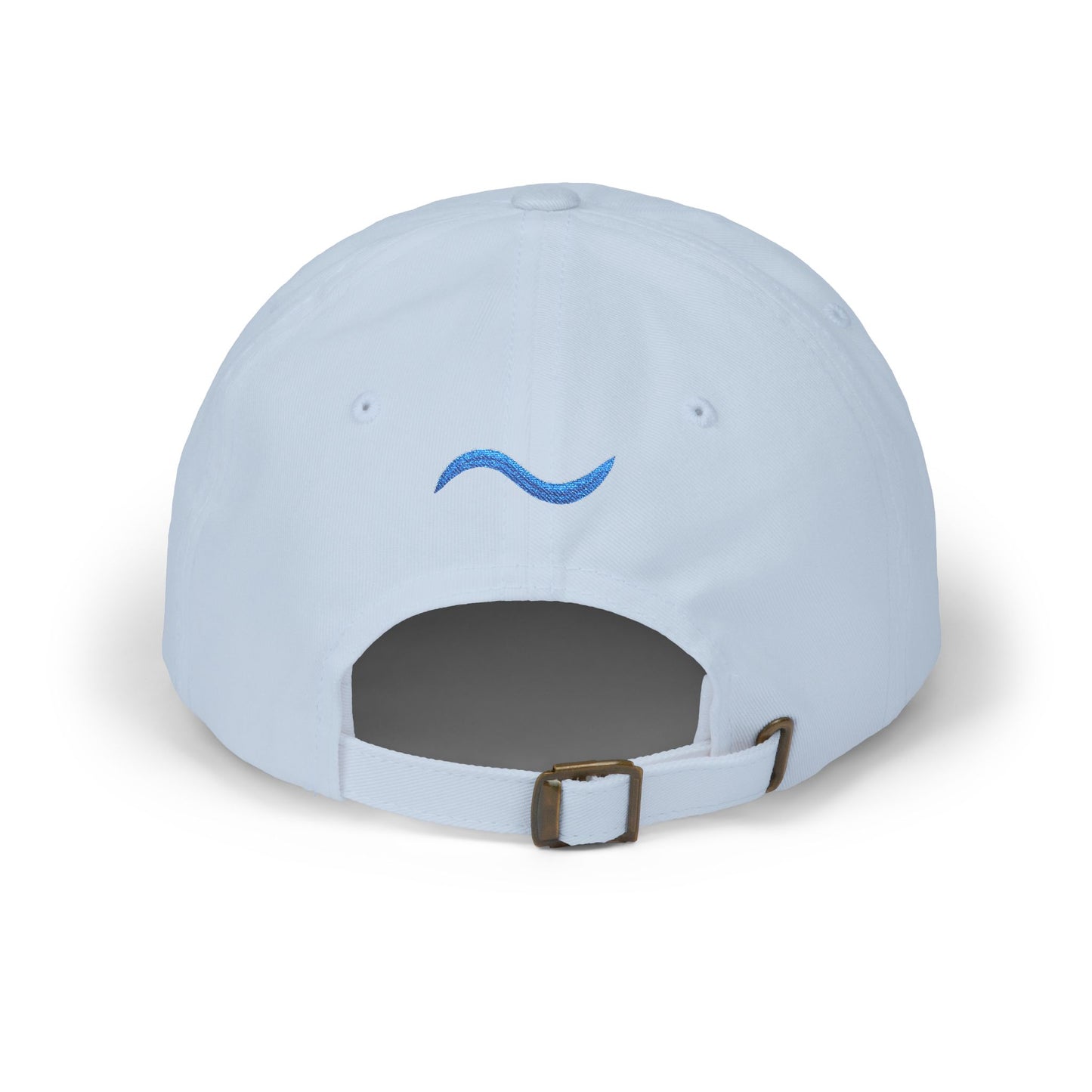 My Happy Place Is the Sea Embroidered White Dad Cap