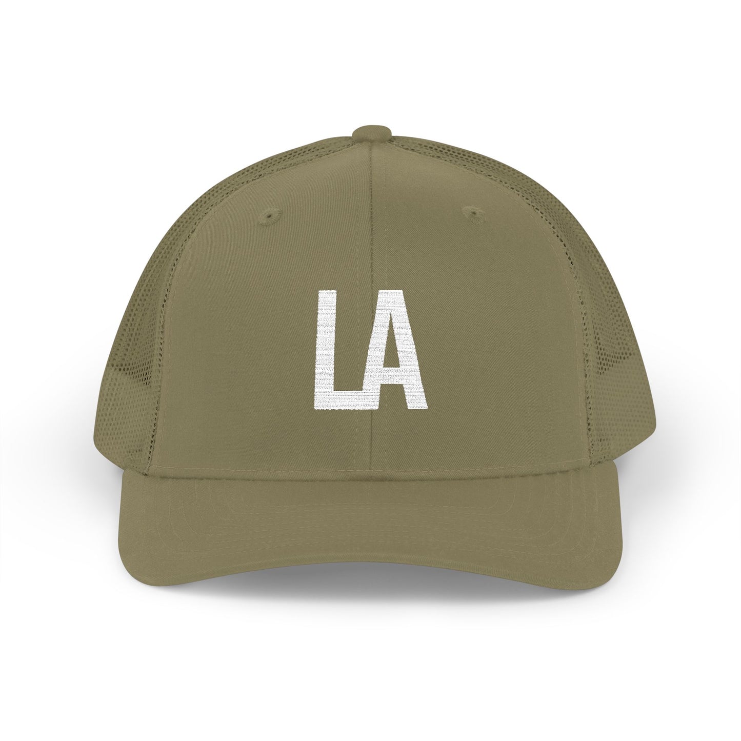 Los Angeles LA Embroidered Monogram Snapback Trucker Cap - Heritage Places Collection