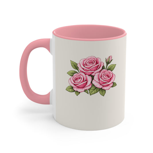 Happy Mother’s Day Floral Coffee Mug- Pink Rose Mother's Day Mug