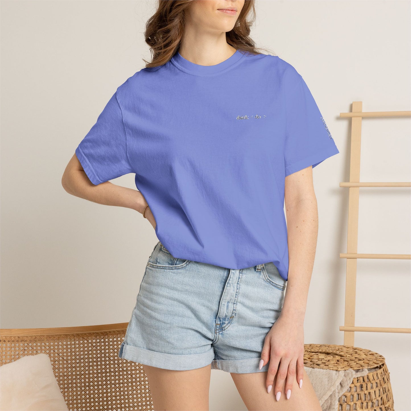 Think < Do > Embroidered Unisex T-Shirt | Minimalist Everyday Tee | Ivory Thread