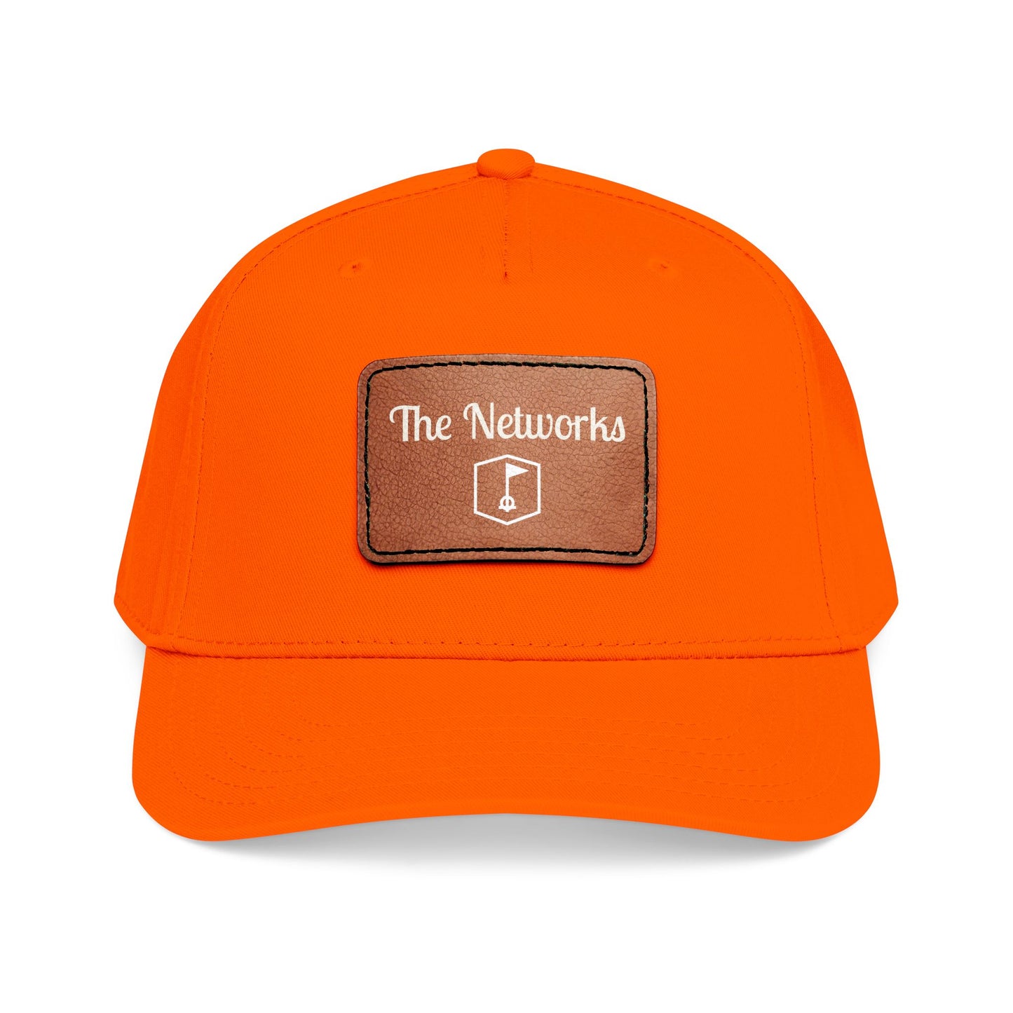 Copy of Mid Profile Baseball Cap with Leather Patch (Rectangle)