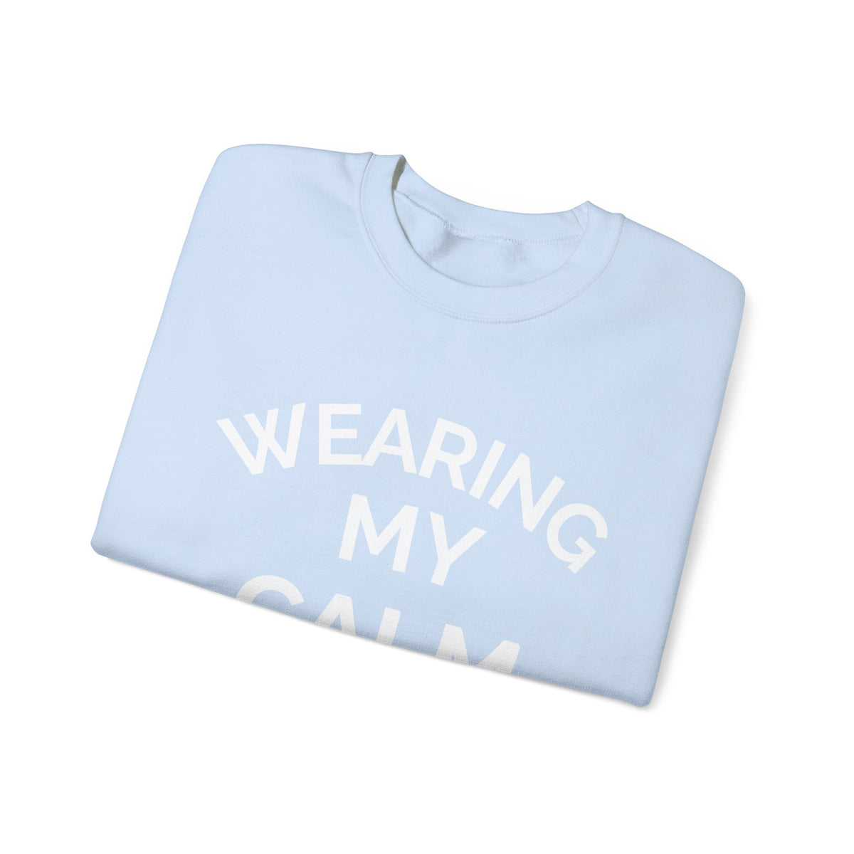 Wearing My Calm Crewneck Sweatshirt, Cozy Unisex Sweatshirt, Relaxed Fit Apparel, Gift for Mindfulness Lovers, Everyday Comfort Wear, [...]