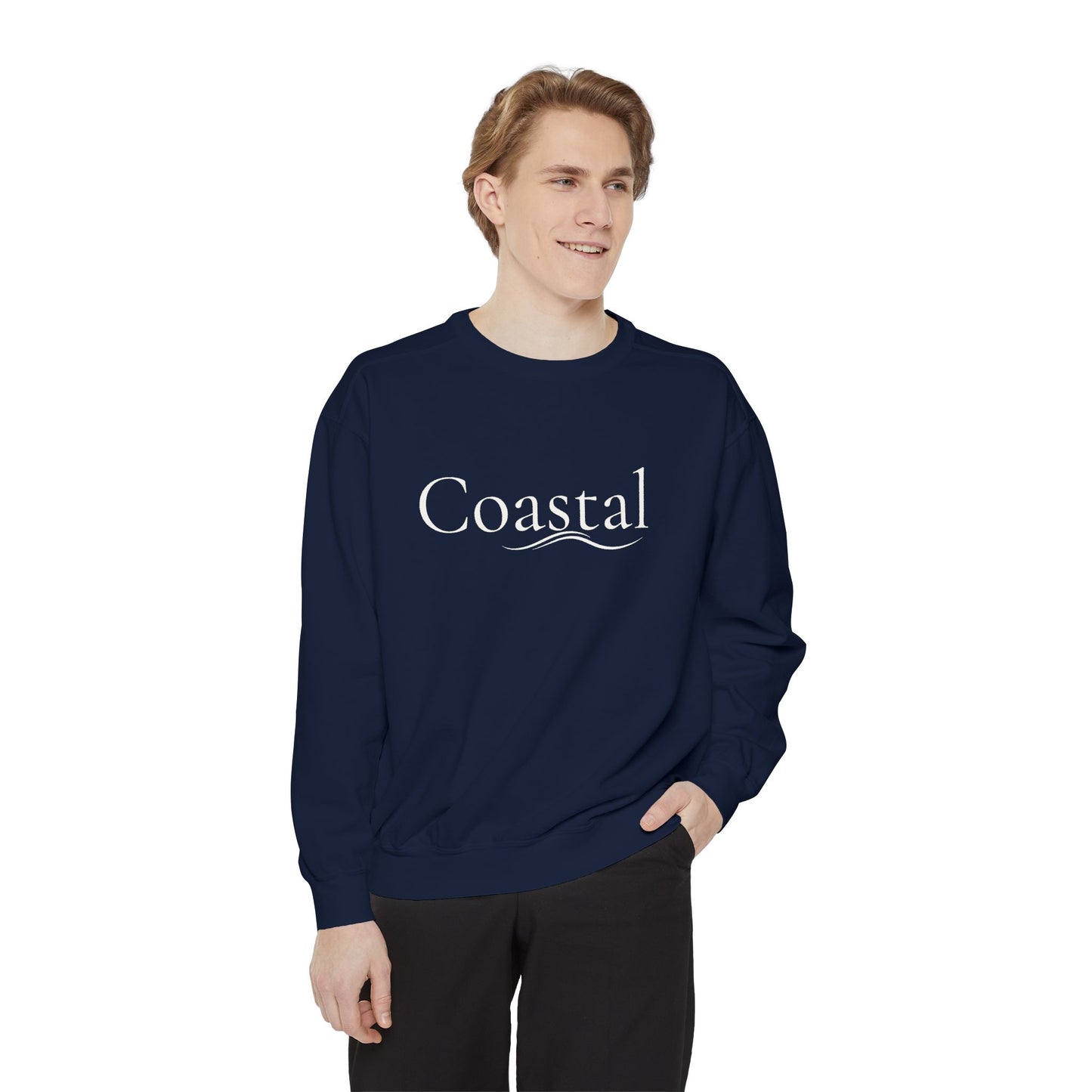Beach Graphic Sweatshirt — Retro Wave Script Pullover