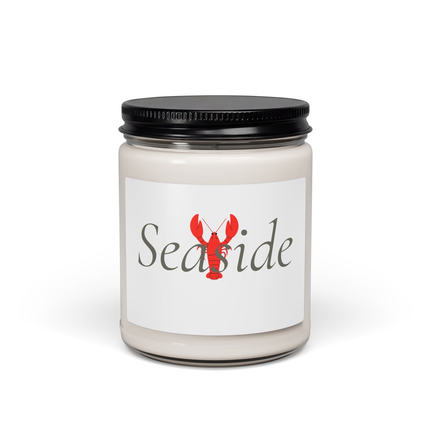 Seaside Lobster Soy Candle — 9oz Scented Jar, Coastal Nautical Home Decor