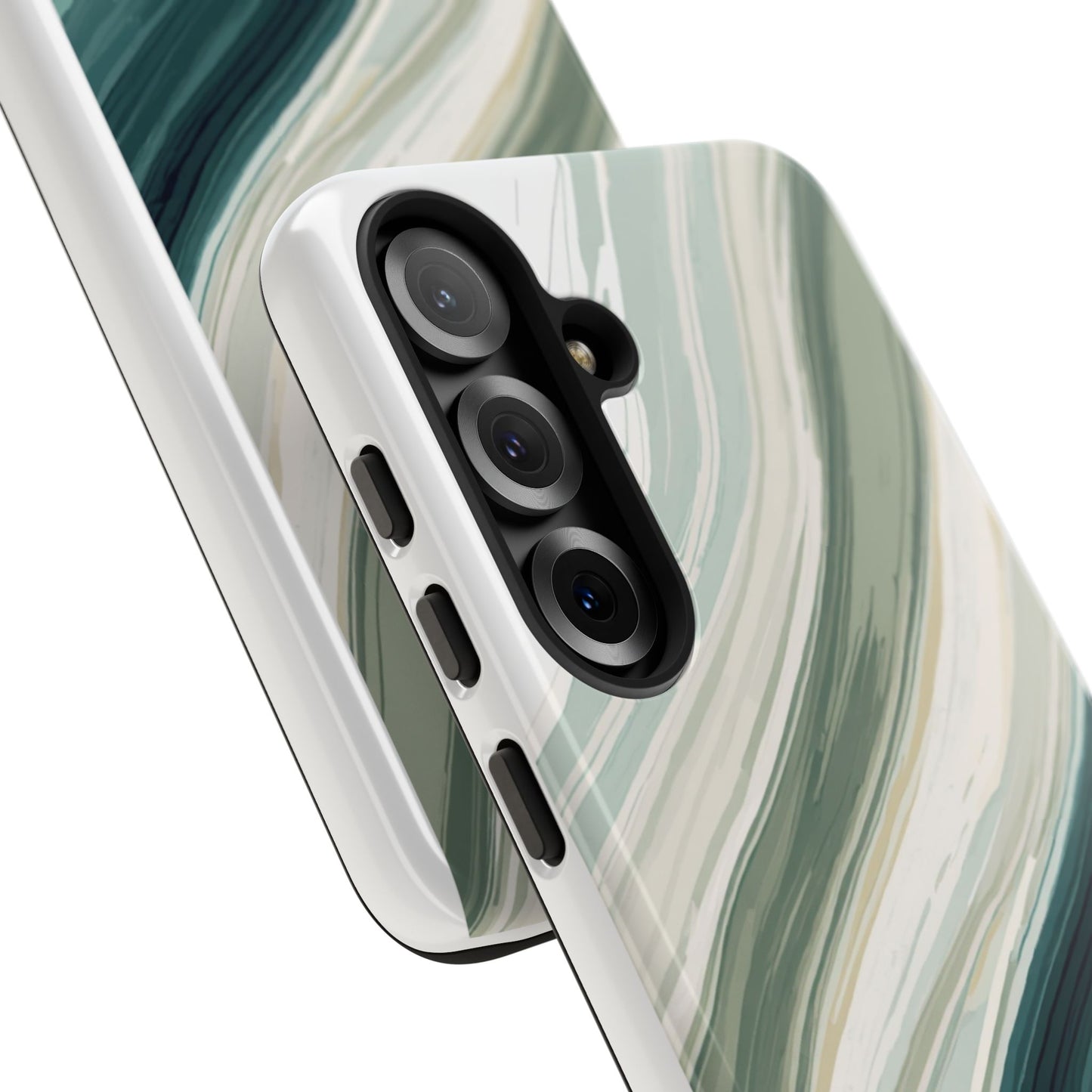 Sea Glass Drift Phone Case – Coastal Abstract Ocean Waves iPhone Case | Sage Green Minimalist Protective Cover