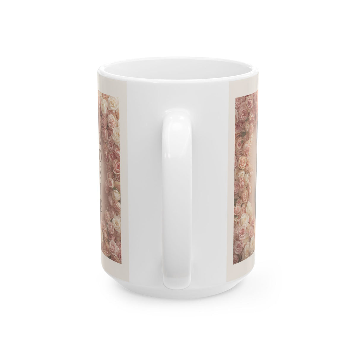 Personalized Floral Dog Mug - 'Rosie’ French Bulldog Ceramic Coffee Cup (15oz)