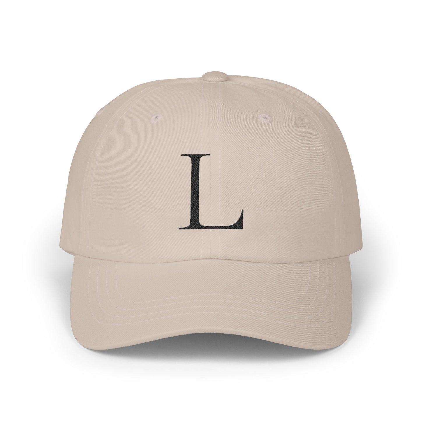 Wear My Story Embroidered Initial Hat - Letter L on the Classic Dad Cap