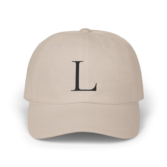 Wear My Story Embroidered Initial Hat - Letter L on the Classic Dad Cap